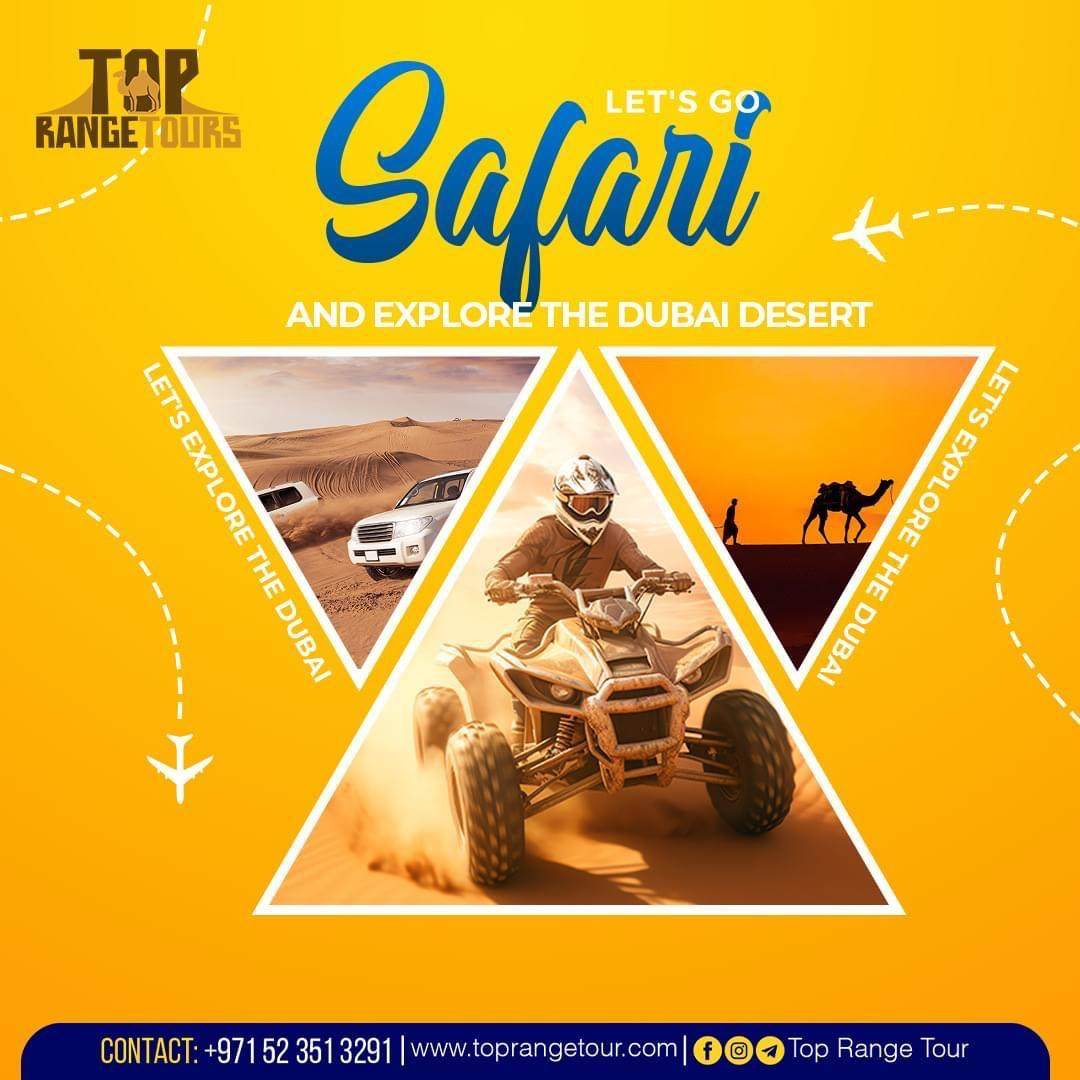 Desert safari promotional visual Dubai